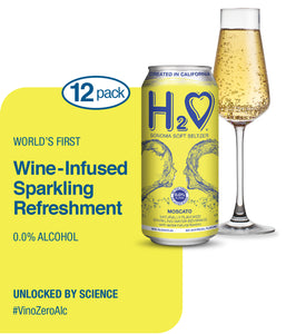 H2o® Sparkling Moscato 0.0% Alc, Refreshment, Limited Vintage, California, 12-Pack