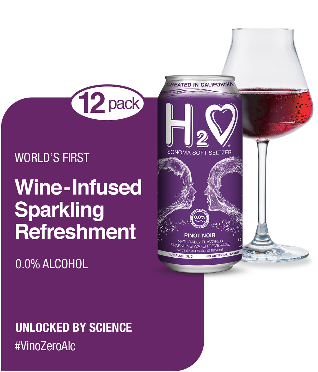 H2o® Pinot Noir 0.0% Alc, Refreshment, New Vintage, California, 12-Pack