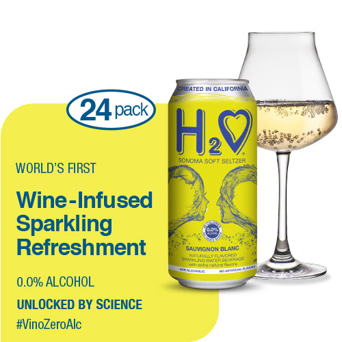 Sauvignon Blanc 0.0% ALC. Refreshment, Sonoma – H2o® | Unlocked by Science  ❤ Sonoma Soft Seltzer | Pioneers in Wine-Infused Beverages with 0.0% Alcohol