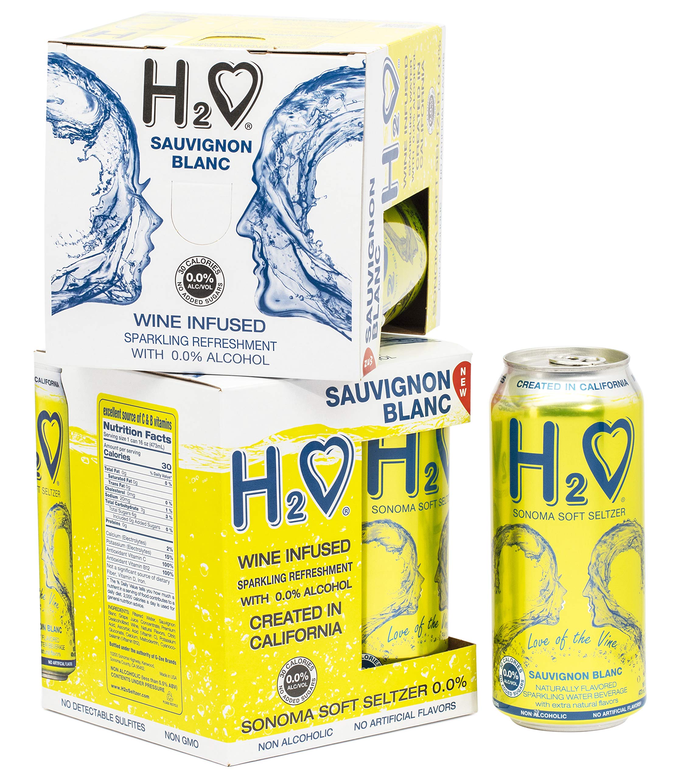 Sauvignon Blanc 0.0% ALC. in Seltzer | Science ❤ Wine-Infused – with Unlocked Beverages Pioneers Sonoma Sonoma Refreshment, Alcohol 0.0% Soft | H2o® by